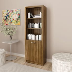 Armário para Escritório com 2 Portas 171x60 Cm ME4110 Nogal