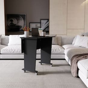 Mesa Dobrável Preta com Rodizio Office 73x80 Cm ME4117