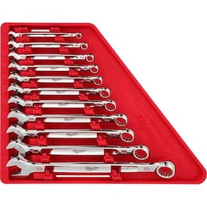 Conjunto de chaves Milwaukee, combinação SAE de 11 peças com garantia vitalícia