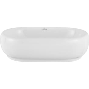 Cuba de Apoio Oval Cerâmica Muro Branco Sensi D`acqua