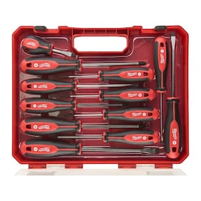 Conjunto de 12 chaves de fenda Tri-Lobe Milwaukee 4932472003, vermelhas