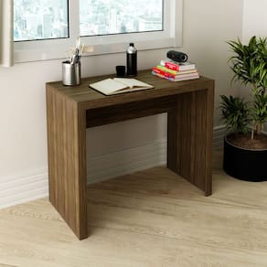 Mesa Pequena de Estudo 90x74 Cm Office ME4139 Nogal