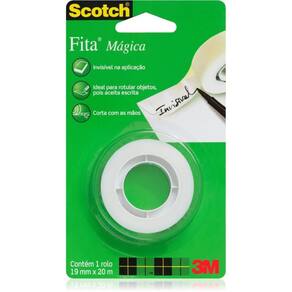 Fita Invisível Scotch 810 19mmx20m Corta Fácil - 3m