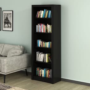 Estante Escritório com 5 Prateleiras para Livros 171x60 Cm ME4104 Preto