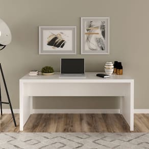 Mesa Escrivaninha de Escritório 163x74 Cm ME4109 Branco