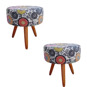 Kit 2 Puff, Puff Para Sala, Puff Redondo, Mandala Luxo