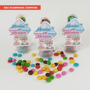 Mini Tubete Chá Revelação 10 unidades