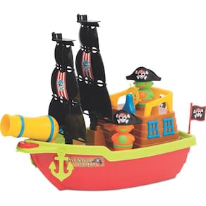 Brinquedo Educativo Barco Aventura Pirata 43cm - Merco Toys