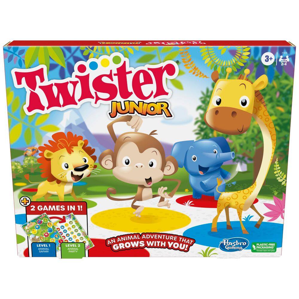 Jogo Hasbro Gaming Twister Junior Animal Adventure Tapete de 2 lados