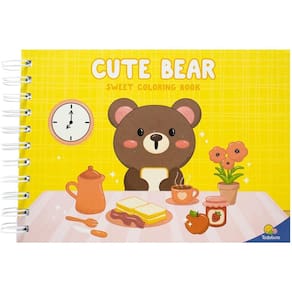 Livro De Colorir Bobbie Cute Bear 50 pág Capa Dura Todolivro