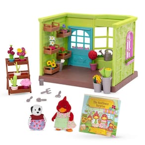 Conjunto de brinquedos Dollhouse Li`l Woodzeez Li`l Petals Flower Shop 29 unidades