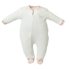 Macacão Longo Bebê com Zíper Menina Off White Aurora - Hug