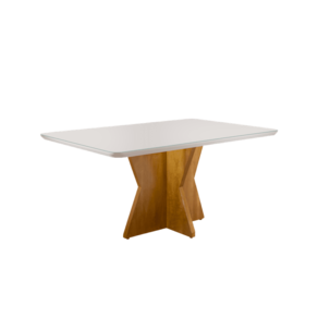 Mesa de Jantar Moderna com Vidro - Cristal-1,20x0,90m - Móveis Mundial