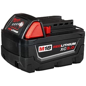 Pacote de bateria Milwaukee M18 Redlithium 5.0Ah 18V