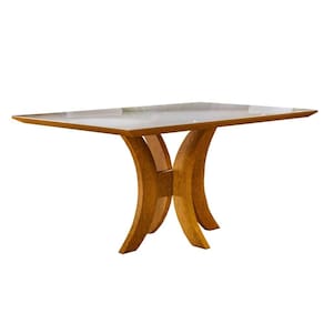 Mesa de Jantar Moderna com Vidro 1,20x0,80m - Rubi - Harmonia Salas