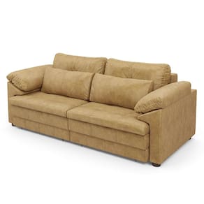 Sofá Retrátil 2 Lugares Para Sala 175cm Dijon Couro Bege S07 - Mpozenato