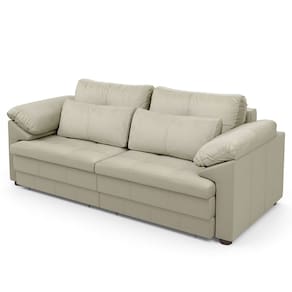 Sofá Retrátil 3 Lugares Para Sala 250cm Dijon Couro Creme S07 - Mpozenato