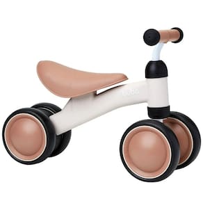 Bicicleta De Equilibrio Sem Pedal Andador Apoio Bege - Buba