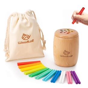 Brinquedo Montessori Sticks Woodtoe de madeira 11 cores de 1 a 3 anos