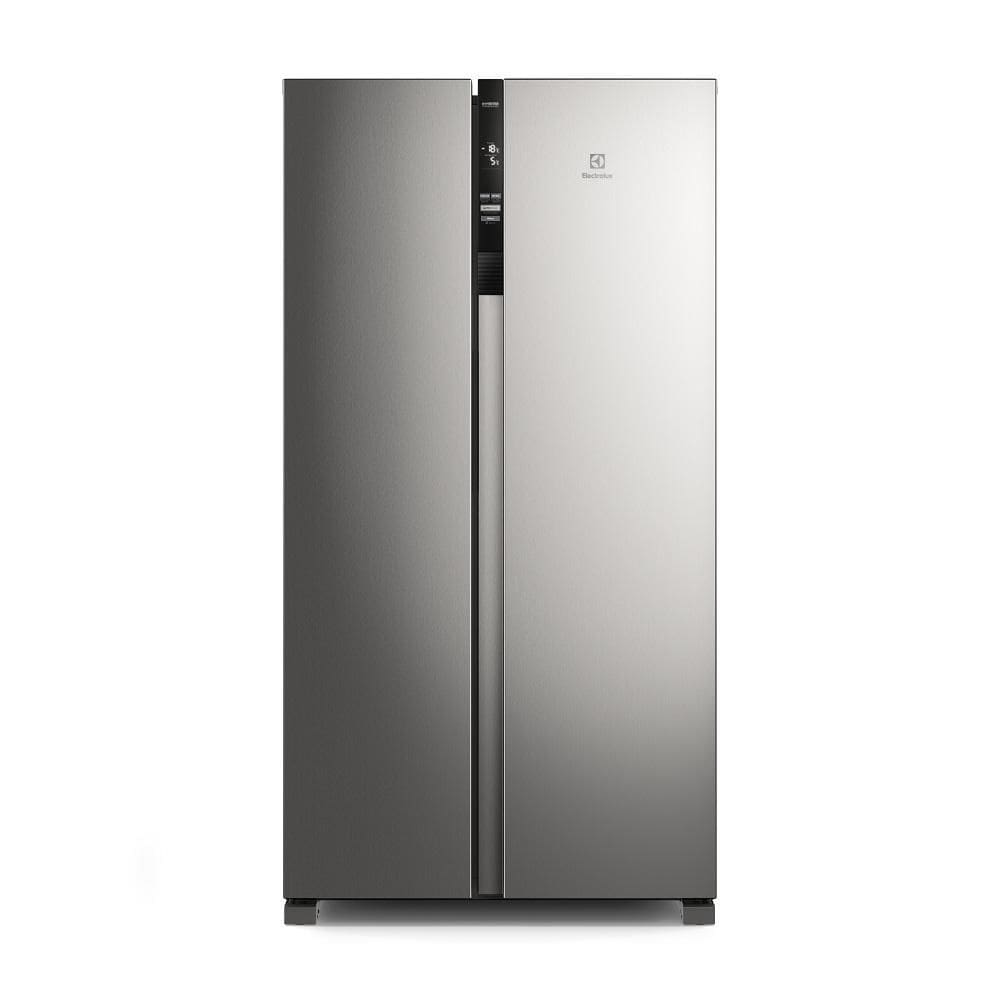 Geladeira Electrolux 435 Litros Side by Side Efficient com AutoSense Inox IS4S 127V