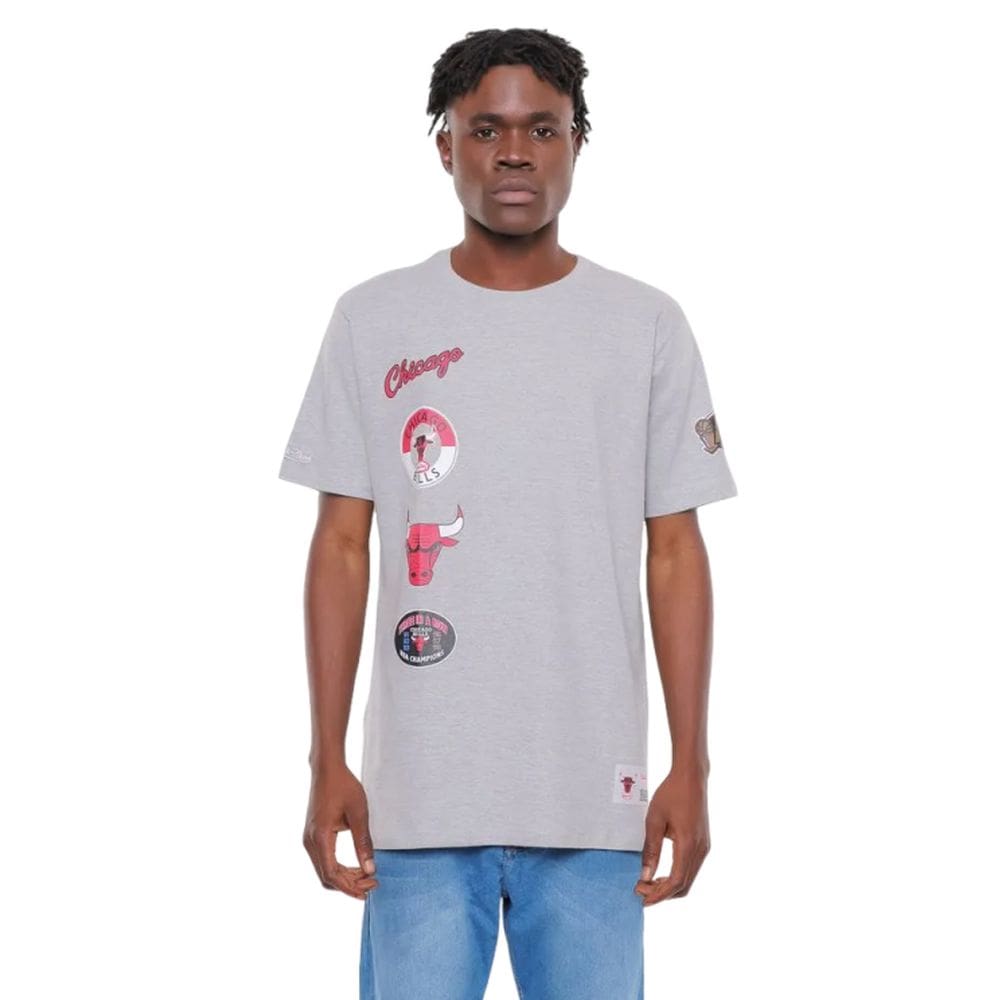 Camiseta Mitchell & Ness Masculina Nba Chicago Bulls City