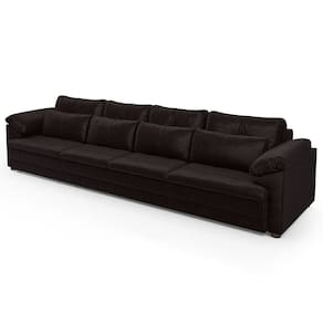 Sofá Retrátil 5 Lugares Para Sala 414cm Dijon Couro Bordô S07 - Mpozenato