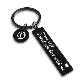 Chaveiro CINDYHE Drive Safe I Love You 26 letras preto