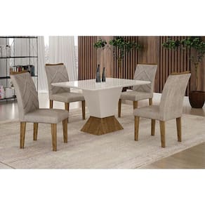 Sala de Jantar com 6 Cad 1,80x0,90m - Larissa - Leifer Móveis