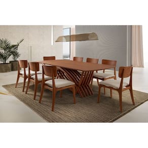 Sala de Jantar Madeira Maciça 8 Cadeiras 2,20x1,10m - Aurora - Espresso Móveis