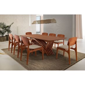 Sala de Jantar Madeira Maciça 8 Cadeiras 2,20x1,10m - Aurora-Turquia - Espresso Móveis
