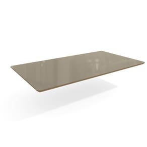 Tampo Mesa Sala de Jantar Madeirado c/ Vidro TA26 Retangular 90x160cm Freijo/Bronze - Kappesberg