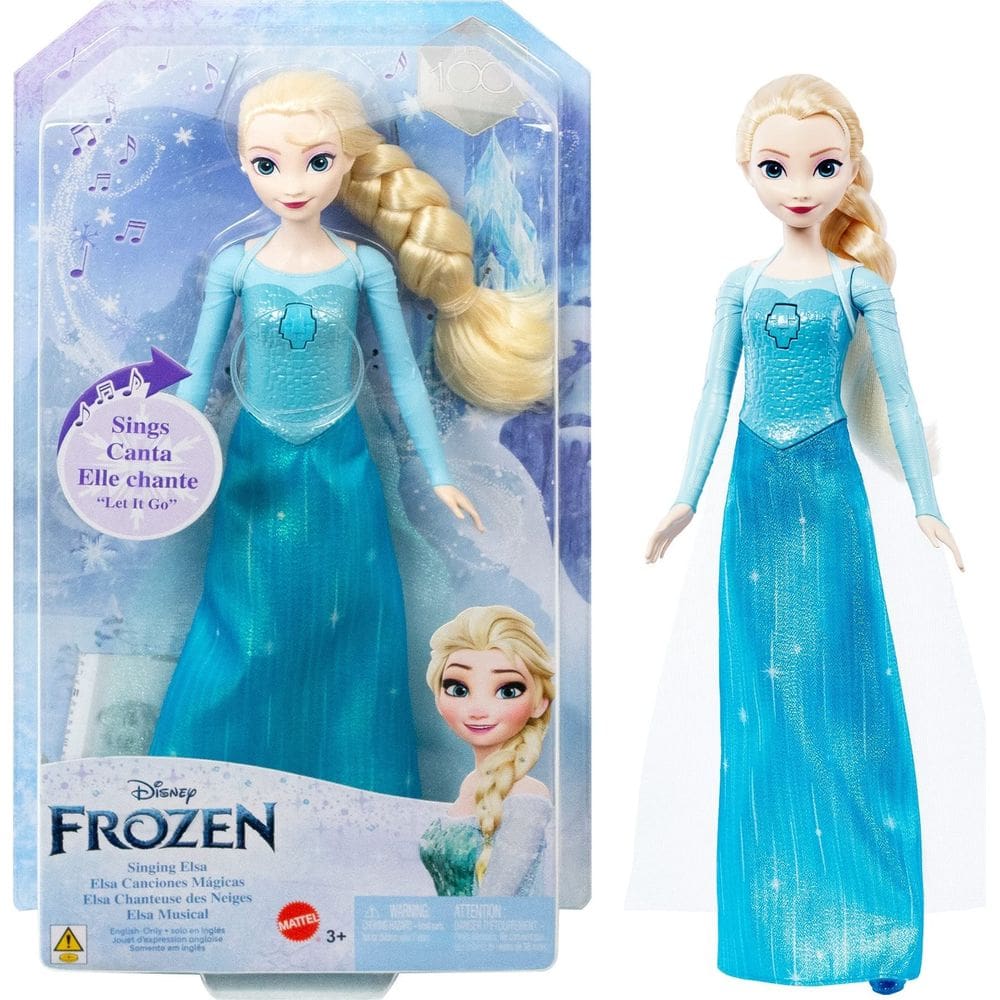 Boneca de brinquedo Mattel Disney Frozen Singing Elsa com roupa exclusiva