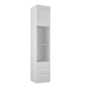 Modulado Mesa de Cabeceira 3 Gavetas - Orion-Branco - Leifer Móveis