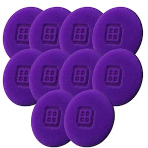 Kit 10 Aplicadores de Espuma Automotiva 9,5x2cm Zacs