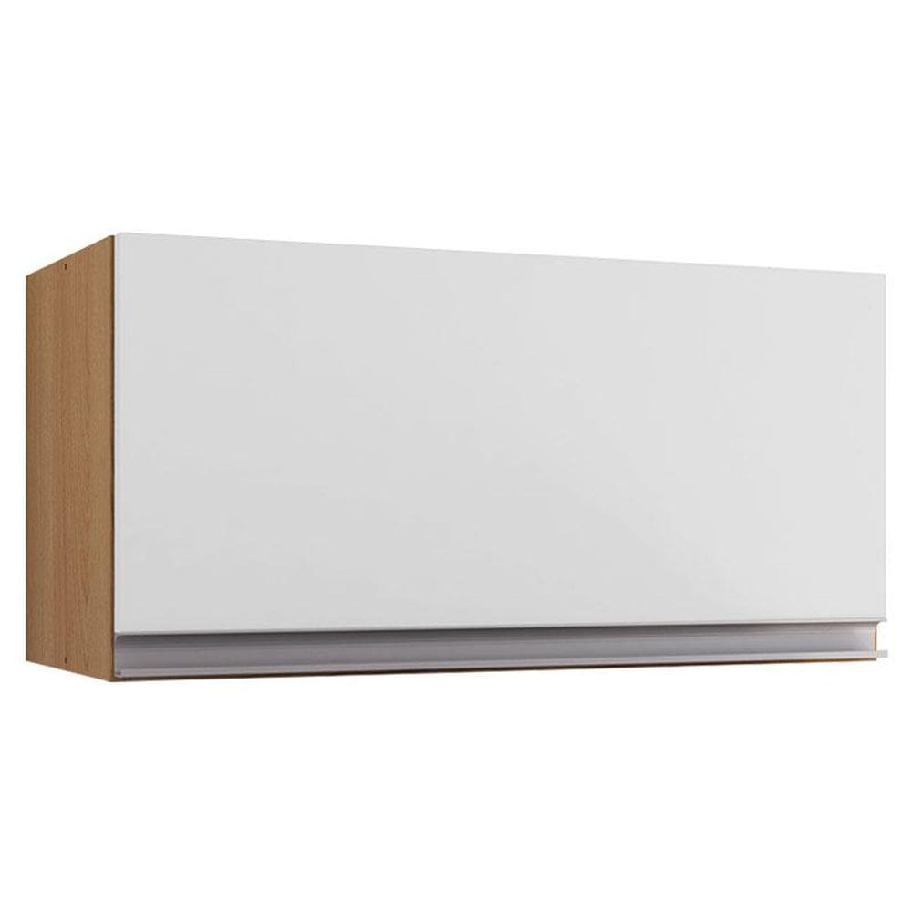 Armário Aéreo para Cozinha Andréia 1 Porta Amêndoa Branco - AJL