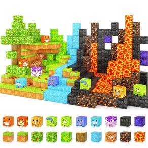 Conjunto de aventura de dinossauros com blocos magnéticos Coodoo por mais de 3 anos