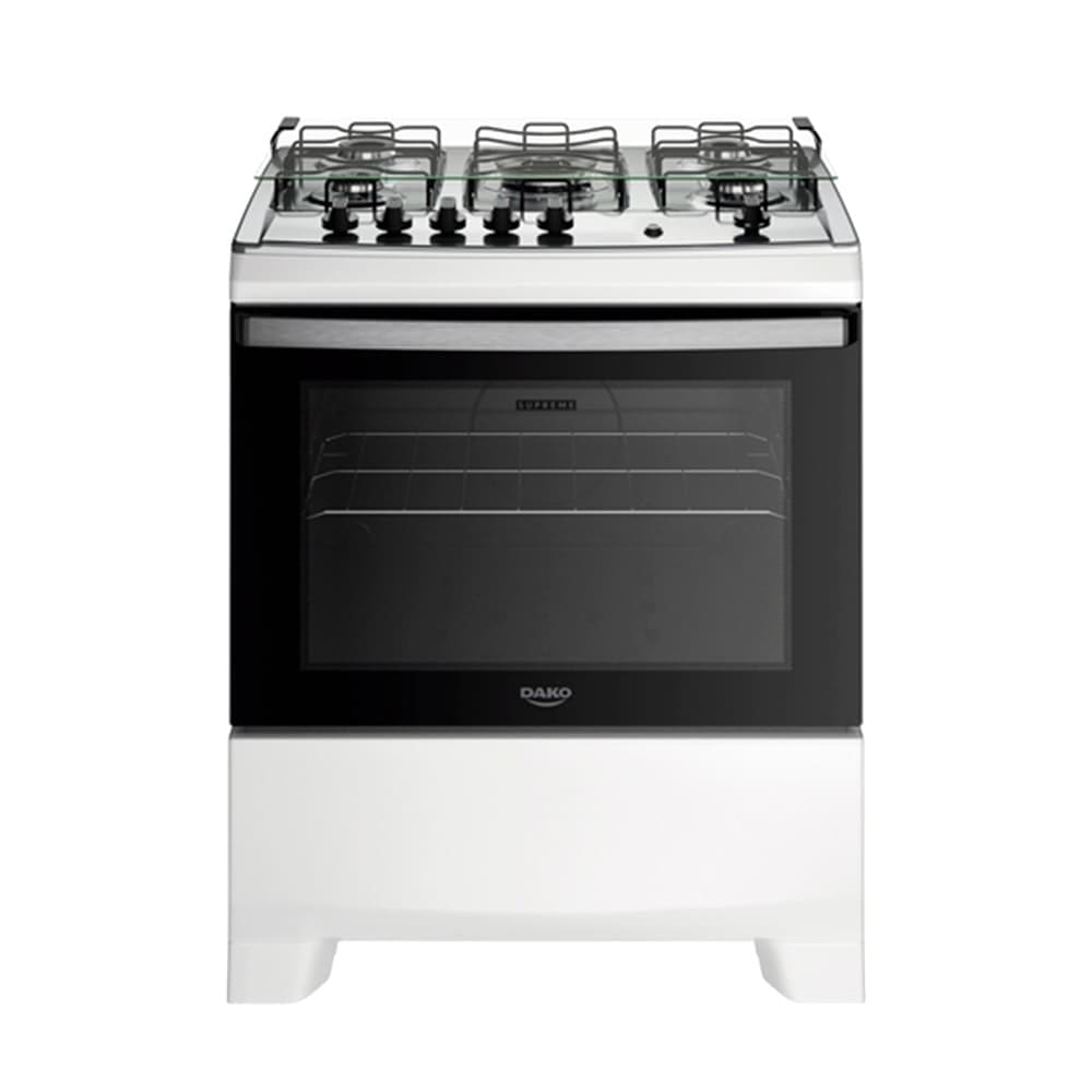 Fogão a Gás Dako Supreme 5 Bocas Tripla Chamas Com Tampa Bco-Bivolt