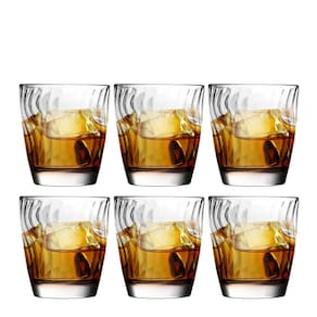 Kit Copo Rocks Wave de Vidro 6pcs, 385ml - Ruvolo