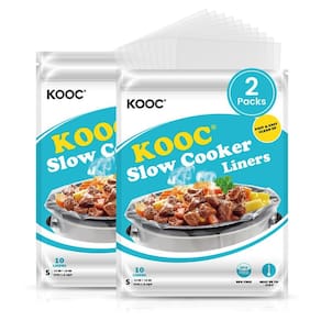 Forros de fogão lento KOOC 10x13cm, 20 unidades, tamanho pequeno, sem BPA