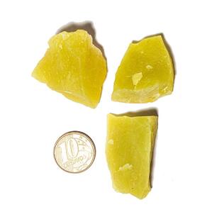 03 Calcedônia Verde Bruta Pedra Natural 30 a 75g Média 40mm