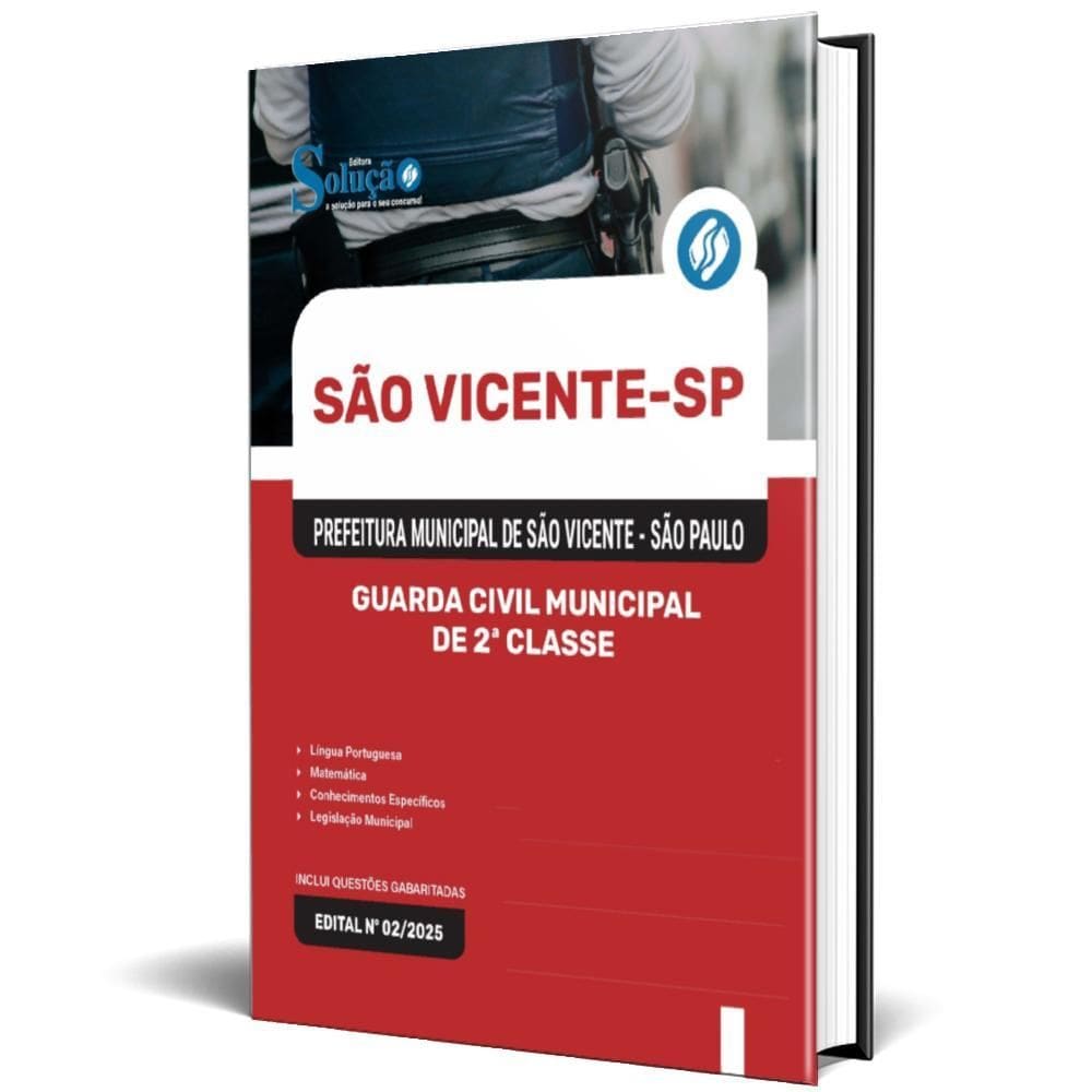 Apostila Prefeitura São Vicente Sp 2025 Guarda Civil