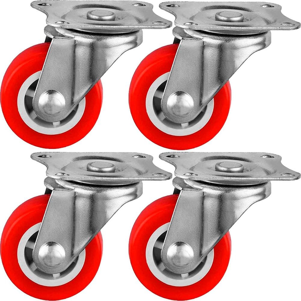 Kit 4pçs Roda Rodizio Giratório Reforçado Universais De 40mm