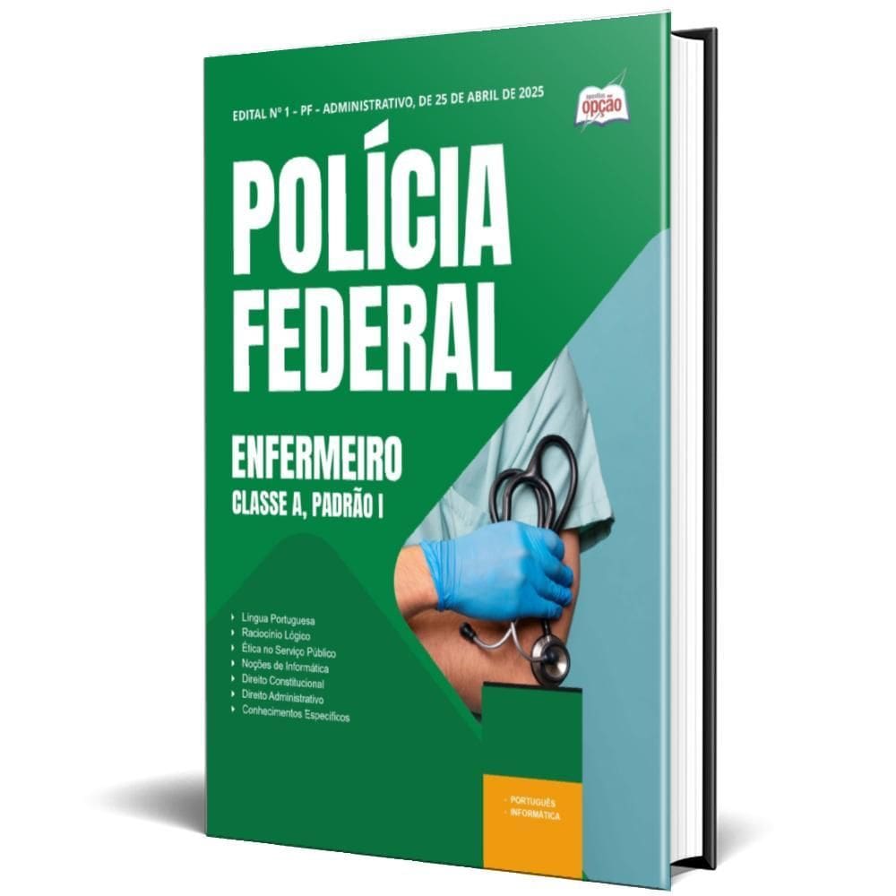 Apostila Polícia Federal Pf 2025 Enfermeiro Classe A, Padrão