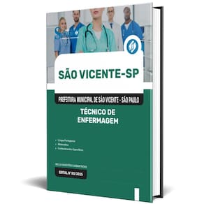 Apostila Prefeitura São Vicente Sp 2025 - Técnico Enfermagem