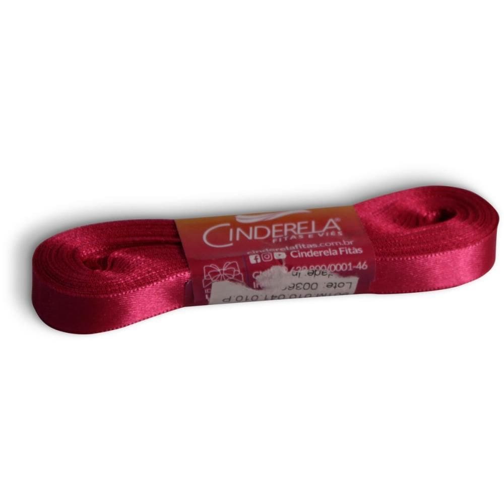 Fita De Cetim 10Mm Com 10 Metros Pink