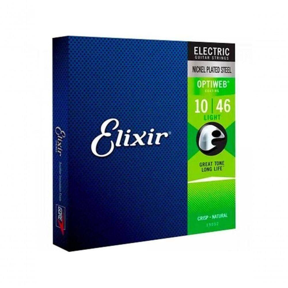 Encordoamento Para Guitarra .010 Light Optiweb 19052 Elixir