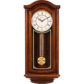 Relogio De Parede Herweg Antigo De Madeira Marrom Pendulo