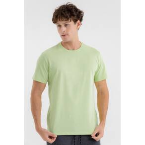 Camiseta Masculina Manga Curta Básica Premium Lisa Verde Cha Mate