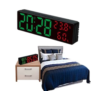 Relógio LED Digital de Mesa e Parede com Alarme Temperatura USB ou Pilha Bivolt