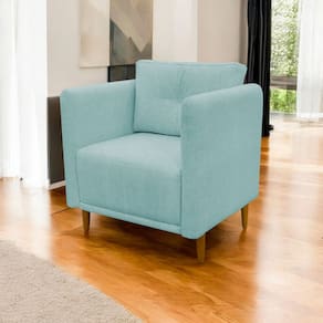 Poltrona Decorativa Luxo Para Sala Escritório Consultório Recepção Aviv Linho Premium